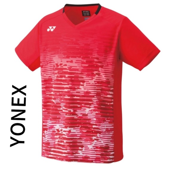 Yonex Mens Crew Neck game Shirt (Clear Red) with excellent condition - Picture 1 of 7